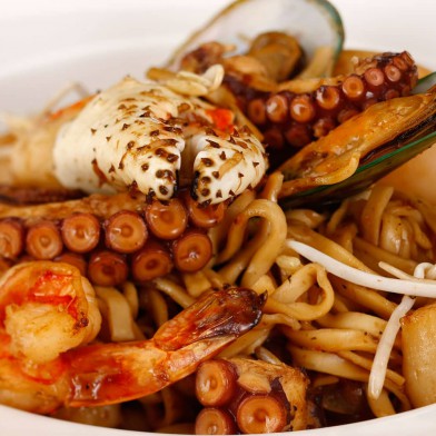 Noodles with crab